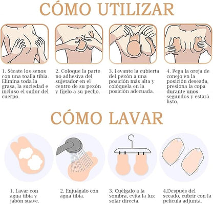 Sujetador de silicona invisible con efecto push up inmediato | Aurafit®